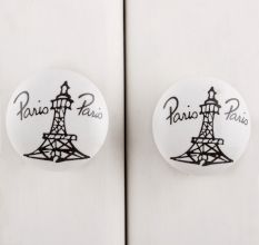 Paris Eiffel Tower Flat Drawer Knob